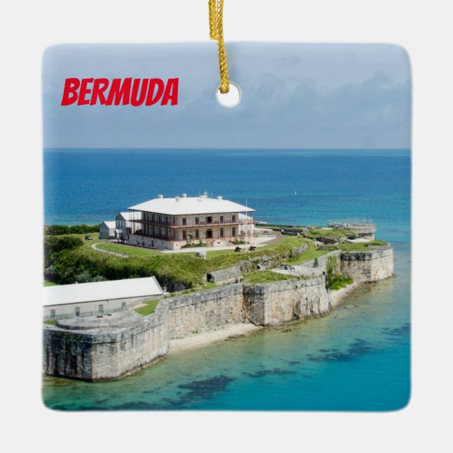 Ornement panoramique de Noël des Bermudes (Devant)