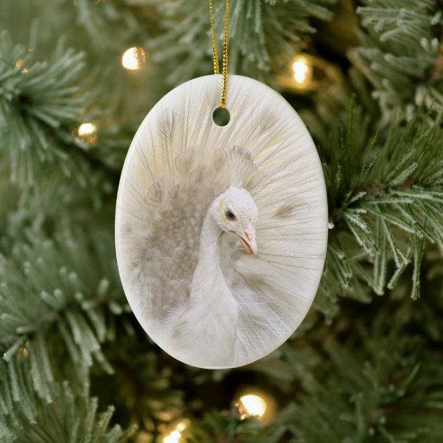 Ornement Peacock Blanc (Arbre)