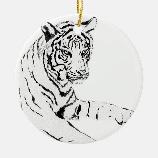 Ornement Peinture Tigre Blanc (Devant)