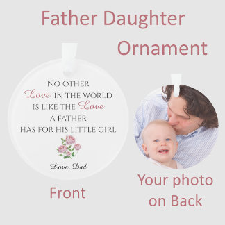 Ornement père fille avec photo
