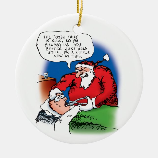 Ornement Père Noël de la fée des dents (Devant)