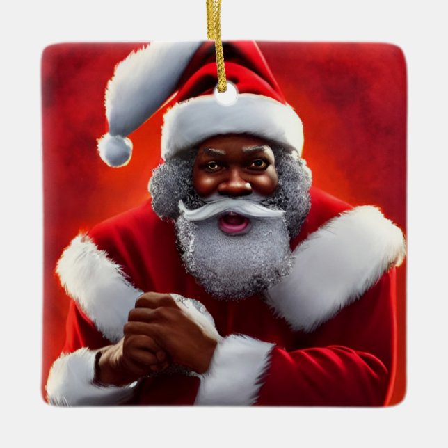 Ornement Père Noël noir (Devant)
