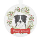 Ornement personnalisable de border collie