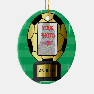 Ornement personnalisable de prix de ballon de foot