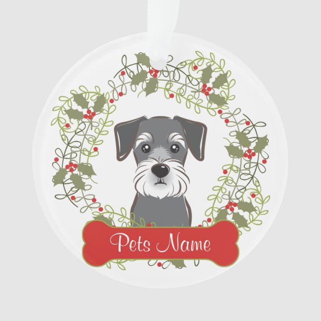 Ornement personnalisable de Schnauzer (devant)