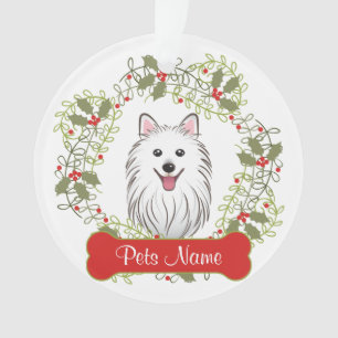 Ornement personnalisable de Spitz japonais