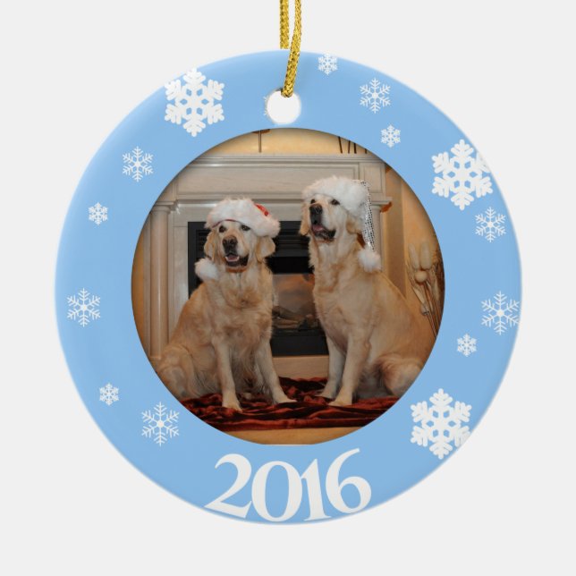Ornement personnalisé d'arbre de Noël de photo de (Devant)