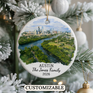 Ornement personnalisé d'Austin, Texas sur mesure