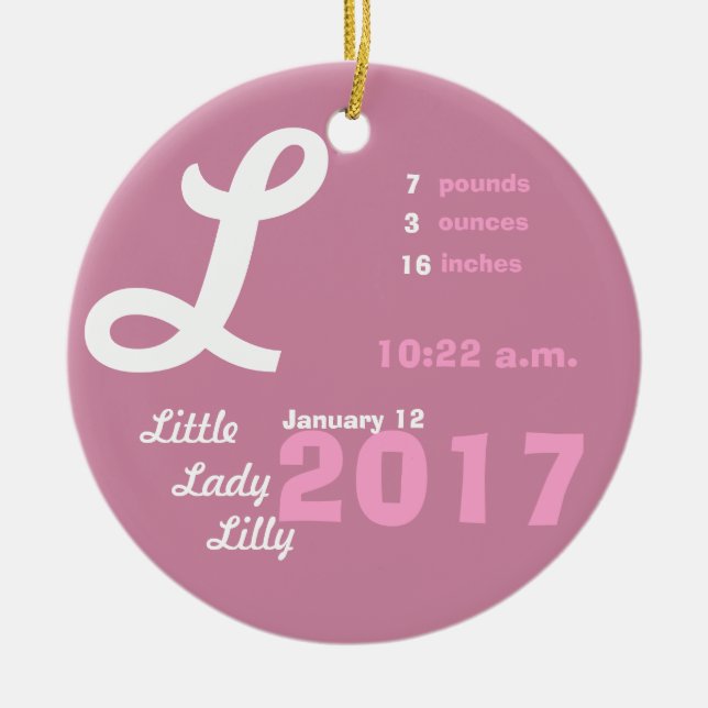 Ornement personnalisé de bébé (Devant)