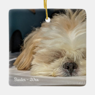 Ornement personnalisé de chiot chien animal de com