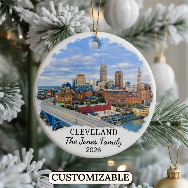 Ornement personnalisé de Cleveland, Ohio sur mesur (Créateur téléchargé)