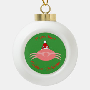Ornement personnalisé de crabe de Noël