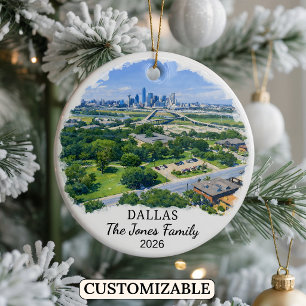 Ornement personnalisé de Dallas, Texas sur mesure