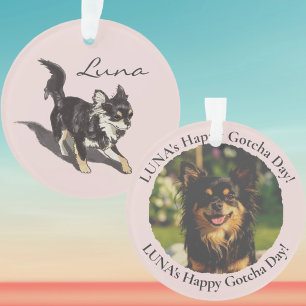 Ornement personnalisé de jour d'adoption de Chihua