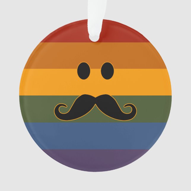 Ornement personnalisé de la Mustache Pride (devant)