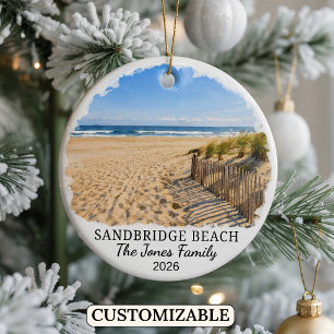 Ornement personnalisé de la plage de Sandbridge, d