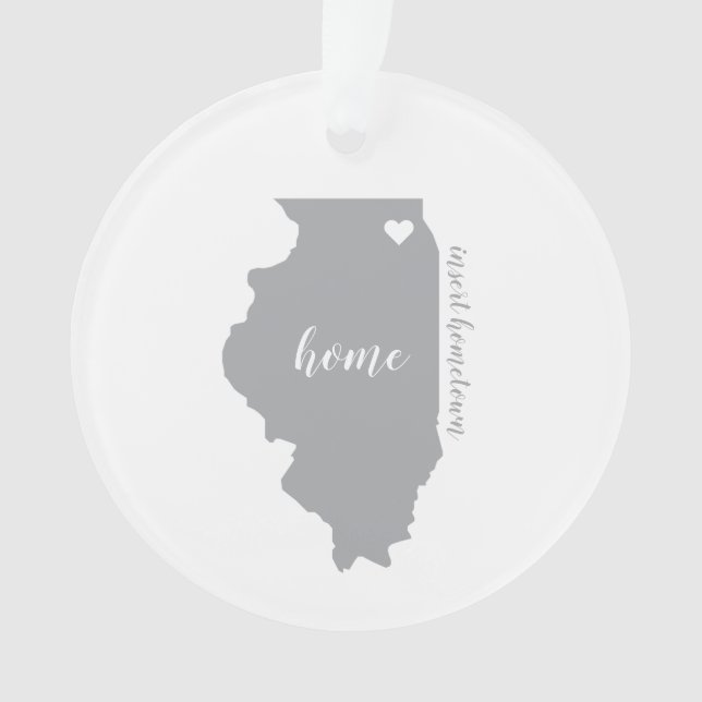 Ornement personnalisé de la ville natale de l'Illi (devant)