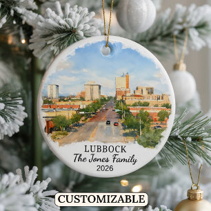 Ornement personnalisé de Lubbock, Texas sur mesure