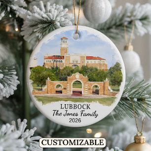 Ornement personnalisé de Lubbock, Texas sur mesure