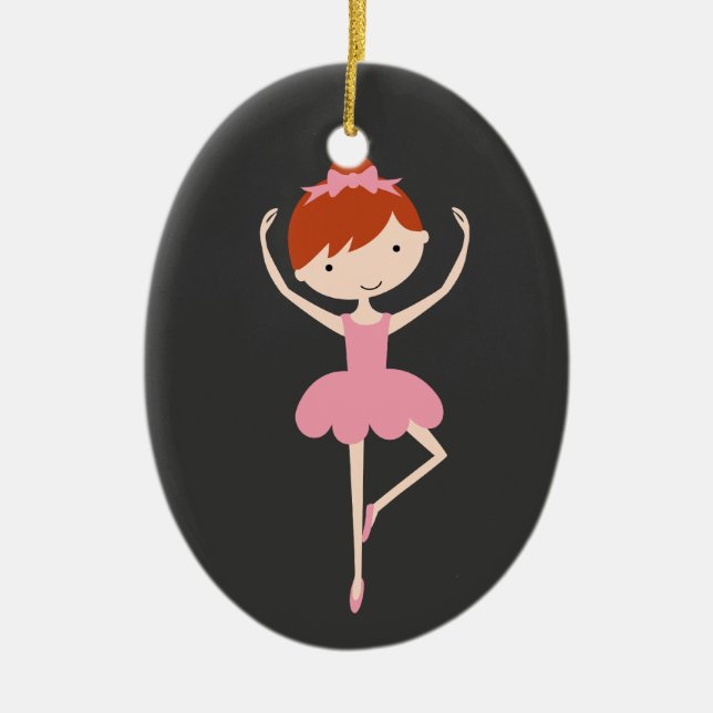 Ornement personnalisé de Noël de ballerine (Devant)