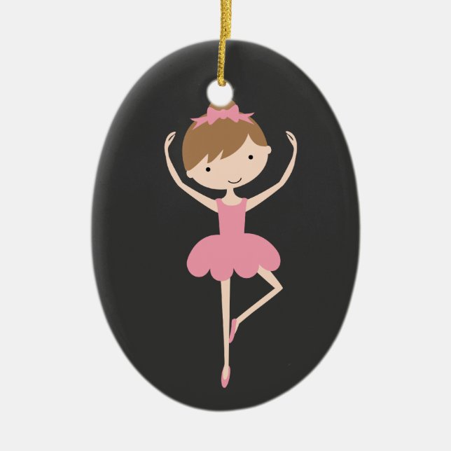 Ornement personnalisé de Noël de ballerine (Devant)