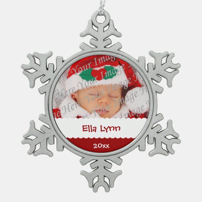 Ornement personnalisé de Noël de photo (Devant)