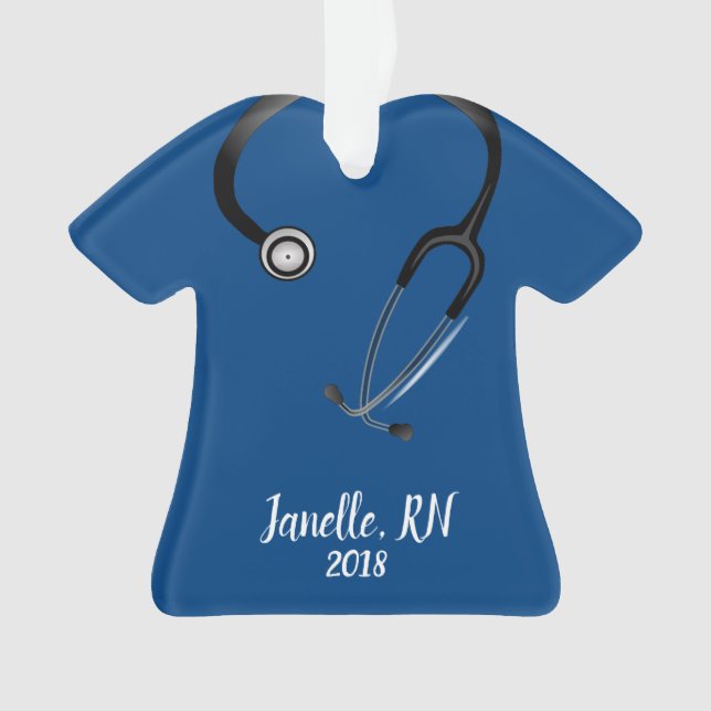 Ornement personnalisé de Noël d'infirmière (devant)