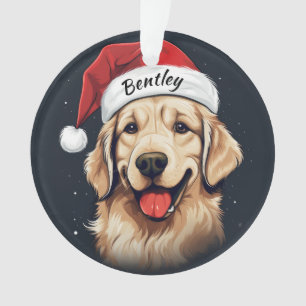 Ornement personnalisé de Noël pour Golden Retrieve