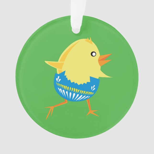 Ornement personnalisé de Pâques Chick (devant)