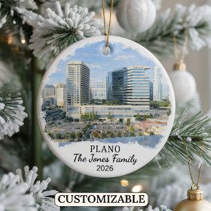 Ornement personnalisé de Plano, Texas sur mesure