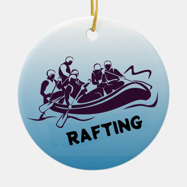 Ornement personnalisé de Rafting d'eau blanche (Devant)
