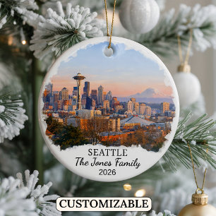Ornement personnalisé de Seattle, Washington sur m