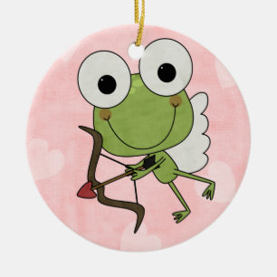 Ornement personnalisé de Valentine de cupidon de