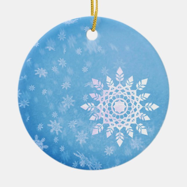 Ornement personnalisé des faches de neige (Devant)