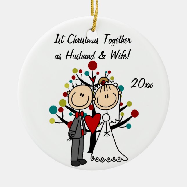 Ornement personnalisé ęr par Noël de couples de (Devant)