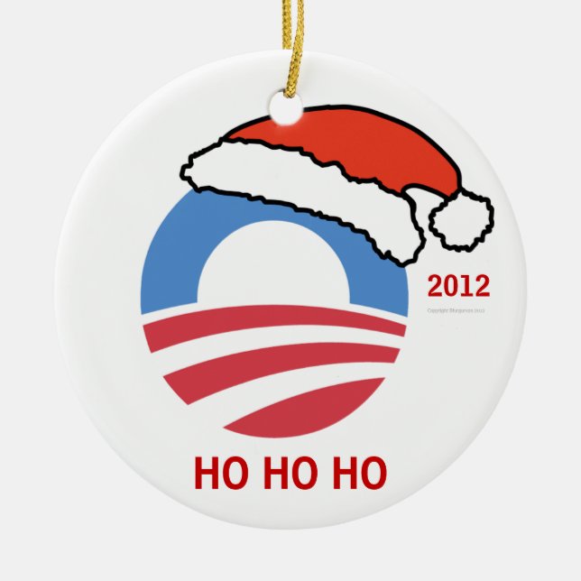 Ornement personnalisé par Obama de HoHoHo (Devant)