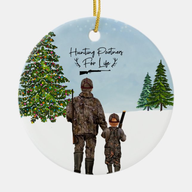 Ornement personnalisé - Partenaires de chasse Noël (Devant)