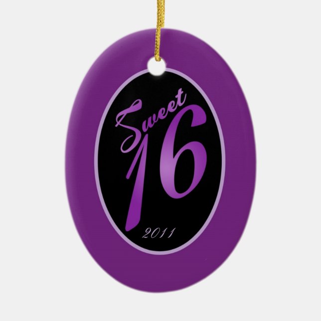 Ornement personnalisé personnalisé sucré 16 Lilac  (Devant)