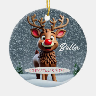 Ornement personnalisé Reindeer