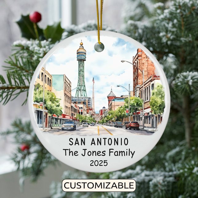 Ornement personnalisé San Antonio, Texas (Créateur téléchargé)