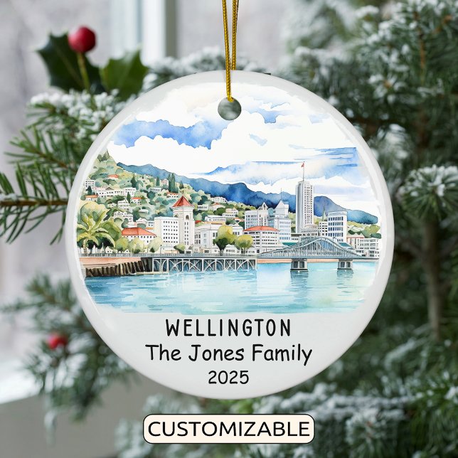 Ornement personnalisé Wellington, Nouvelle-Zélande (Créateur téléchargé)