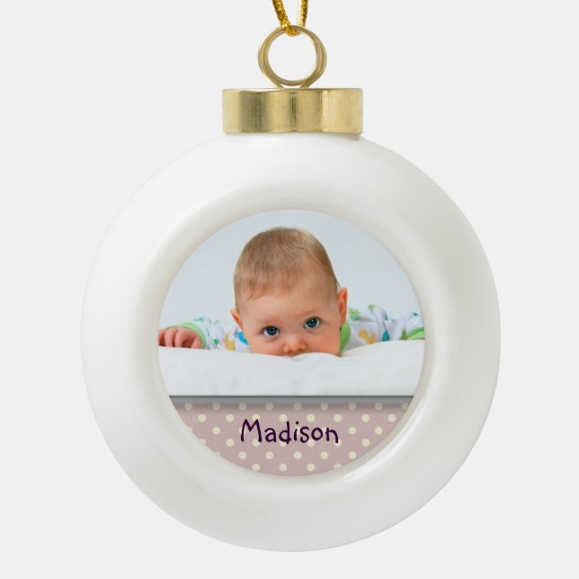 Ornement photo de bébé personnalisé (Devant)