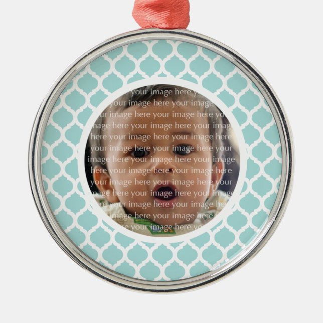 Ornement photo Motif bleu marocain (Devant)