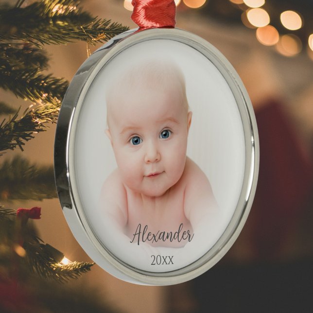 Ornement photo traditionnel pour bébé (Créateur téléchargé)