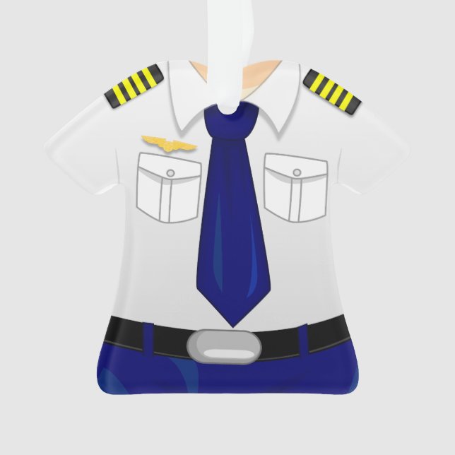 Ornement pilote personnalisé de Noël de co-pilote (devant)