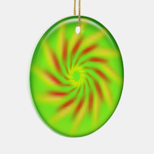 Ornement - Pinwheel à l'intérieur 3d balle verte