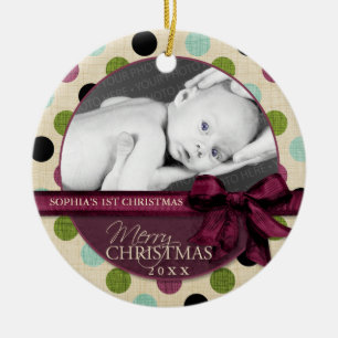 Ornement Pois de Noël Joyeux