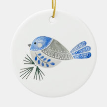Ornement populaire de chickadee Flock