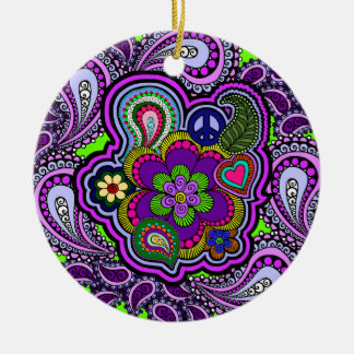 Ornement pourpre psychédélique de Paisley