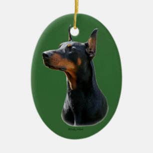 Ornement principal de Pinscher de dobermann